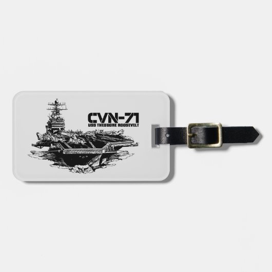 航空母艦セオドアルーズベルトアイフルガージタグ ラゲッジタグ (正面横)