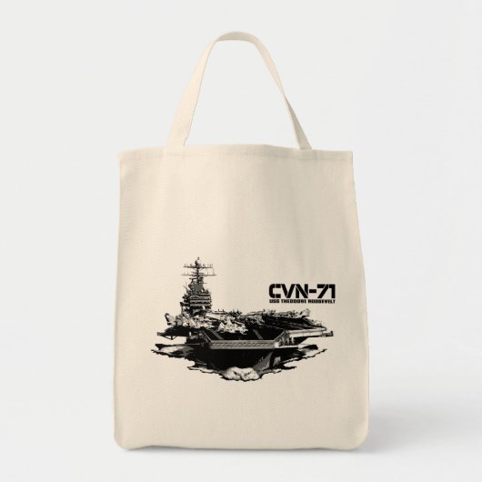 航空母艦セオドアルーズベルトバッグ トートバッグ (正面)