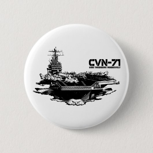 航空母艦セオドア・ルーズベルトボタン 缶バッジ (正面)
