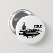 航空母艦セオドア・ルーズベルトボタン 缶バッジ (正面&裏面)
