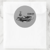 航空母艦セオドア・ルーズベルト・ステッカー ラウンドシール (バッグ)