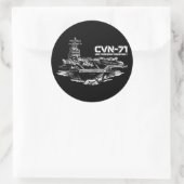 航空母艦セオドア・ルーズベルト・ステッカー ラウンドシール (バッグ)