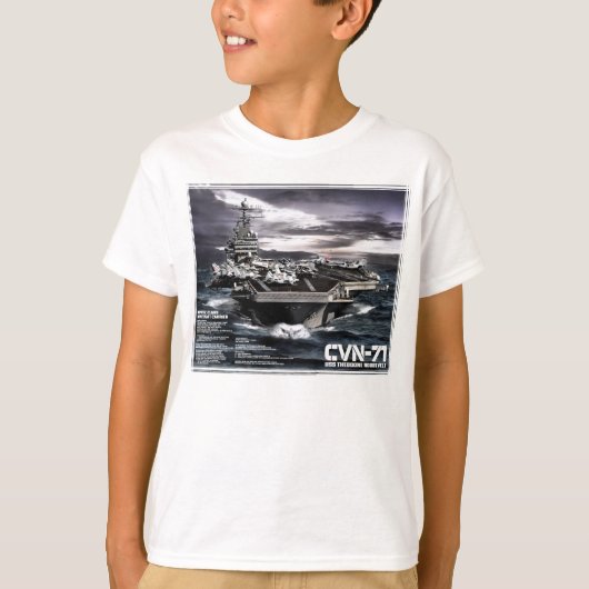 航空母艦セオドア・ルーズベルトTシャツ Tシャツ (正面)
