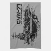 航空母艦セオドアRoosevelt Dawsonsf kitc キッチンタオル (縦)