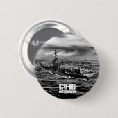 航空母艦レキシントンボタン 缶バッジ (正面&裏面)