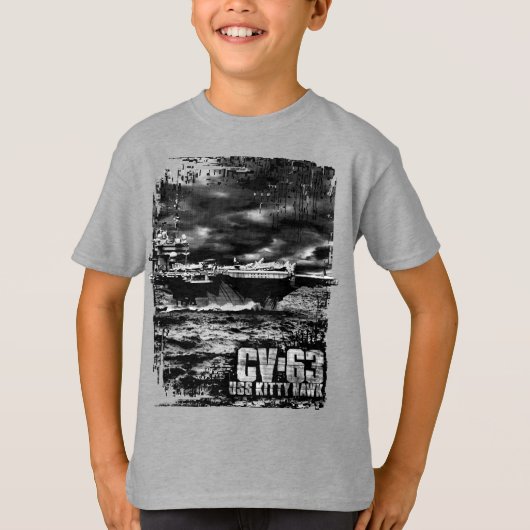 航空母艦子猫ホーク Tシャツ (正面)