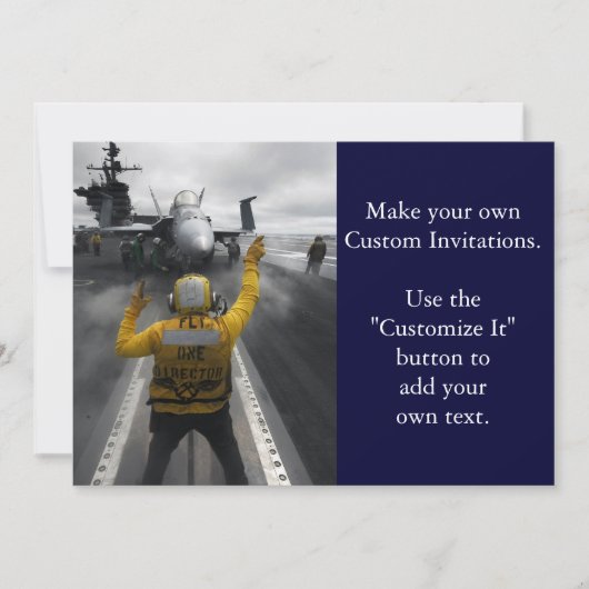 航空母艦飛行デッキ 招待状 (正面)