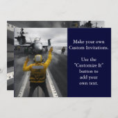 航空母艦飛行デッキ 招待状 (正面/裏面)