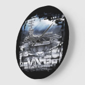航空母艦D.D.Eisenhowerのアクリルの柱時計 ラージ壁時計 (傾斜)