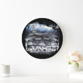 航空母艦D.D.Eisenhowerのアクリルの柱時計 ラージ壁時計 (ホーム)