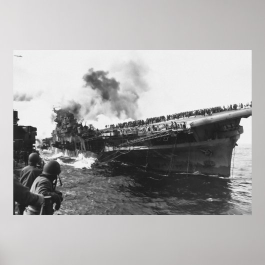 航空母艦USSフランクリン(CV-13)パールハーバー ポスター (正面)