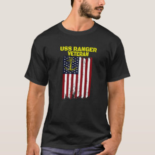 航空母艦USSレンジャーCV-61 CVA-61退役軍人 Tシャツ