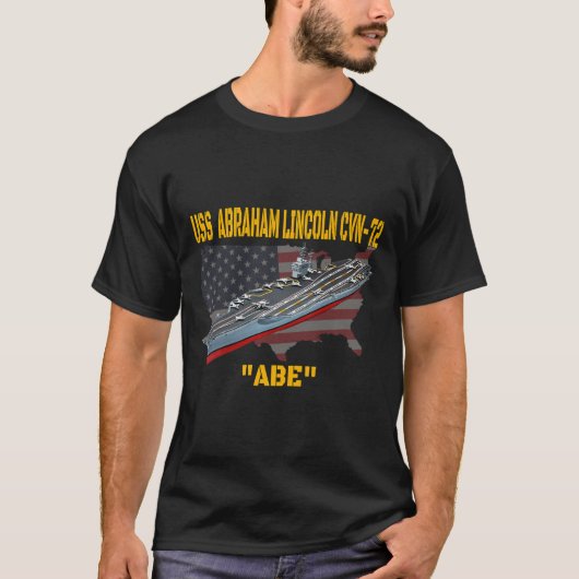 航空母艦USS Abraham Lincoln CVN-72ベテラ Tシャツ (正面)