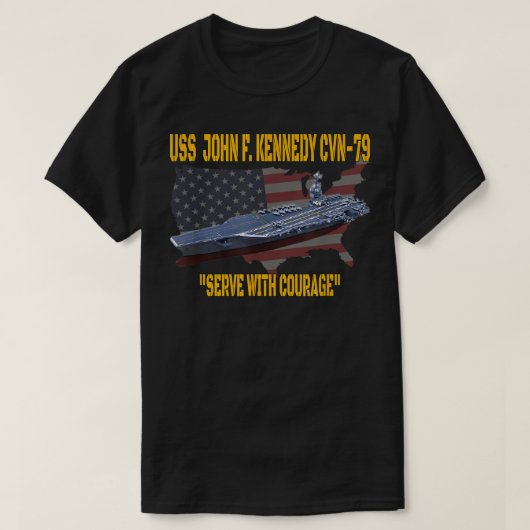 航空母艦USS John F. Kennedy CVN 79ベテラ Tシャツ (デザイン正面)