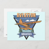 航空水上飛行機の冒険 ポストカード (正面/裏面)