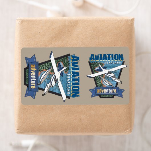 航空水上飛行機の冒険 ラベル (インサイチュ)