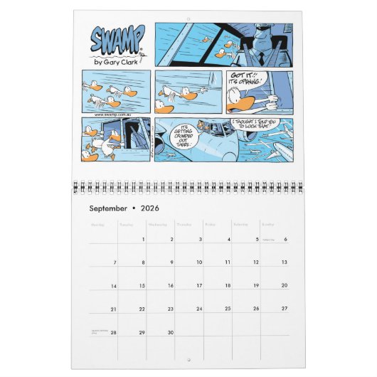 航空漫画12カ月暦 カレンダー (9月 2026)