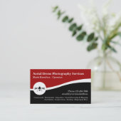 航空無人機写真新ビジネスカード 名刺 (スタンド正面)