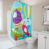 航空熱気球航空機ヘリコプター シャワーカーテン (インサイチュ)