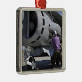 航空燃料技師は燃料系統を付す メタルオーナメント (右)