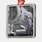 航空燃料技師は燃料系統を付す メタルオーナメント (左)