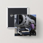 航空燃料技師は燃料系統を付す 缶バッジ (正面&裏面)