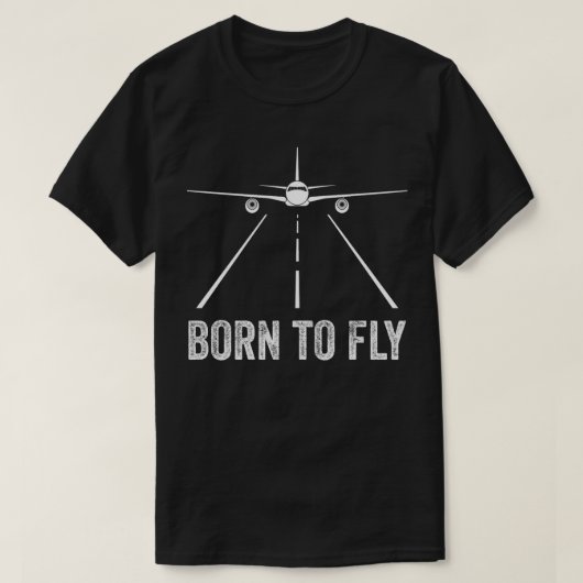 航空生まれの飛行 Tシャツ (デザイン正面)