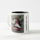 「航空界の指導的女性達」 ツートーンマグカップ (正面左)