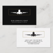 航空白黒判 名刺 (正面/裏面)