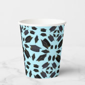 航空研究科の黒い卒業キャップ 紙コップ (正面)