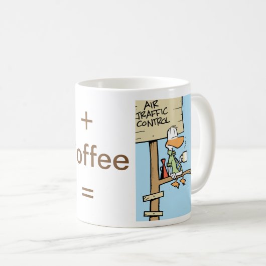 航空管制のコーヒーユーモアのマグ コーヒーマグカップ (正面右)