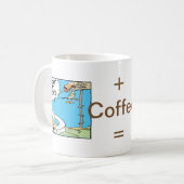 航空管制のコーヒーユーモアのマグ コーヒーマグカップ (正面左)