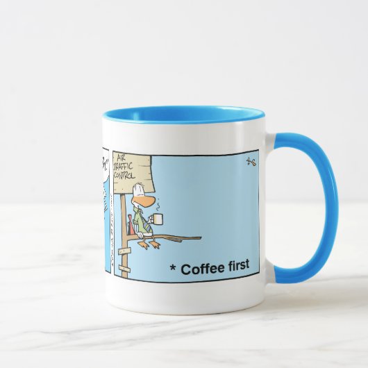 航空管制のコーヒー漫画 マグカップ (右)