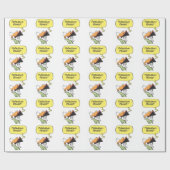 航空管制の漫画のユーモア ラッピングペーパー (フラット)