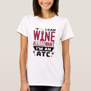 航空管制官制御ATCワインおもしろい Tシャツ
