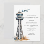 航空管制官引退パーティー 招待状 (正面/裏面)