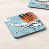 航空航空機の空気を広告するコースターのヴィンテージ コースター (左側)