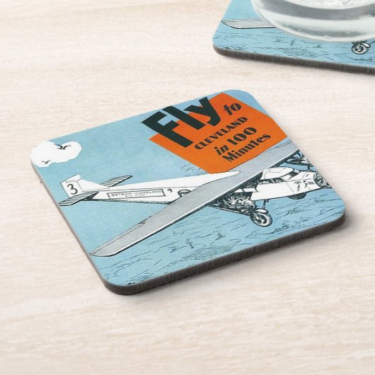 航空航空機の空気を広告するコースターのヴィンテージ コースター (左側)