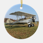 航空航空機写真クリスマスサーパーソナライズされたー セラミックオーナメント (正面)