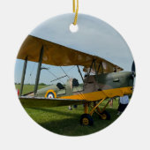 航空航空機写真クリスマスサーパーソナライズされたー セラミックオーナメント (正面)