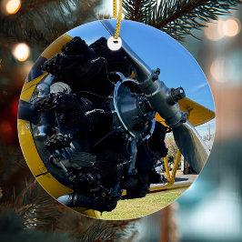 航空航空機写真クリスマスサーパーソナライズされたー セラミックオーナメント