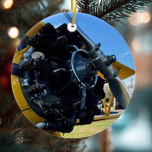 航空航空機写真クリスマスサーパーソナライズされたー セラミックオーナメント