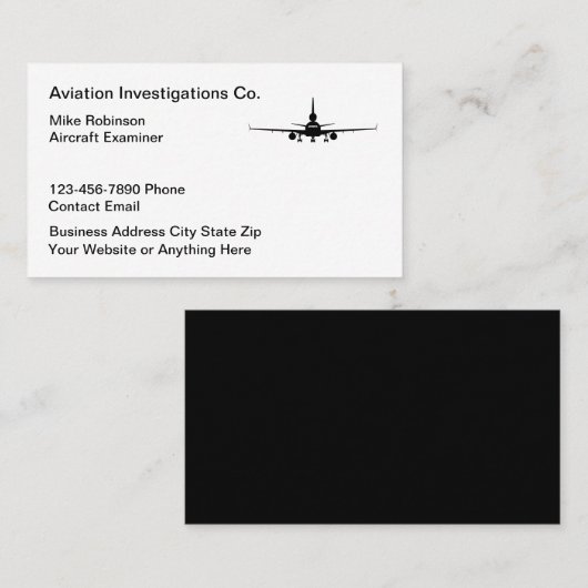 航空航空機検査業者名刺 名刺 (正面/裏面)