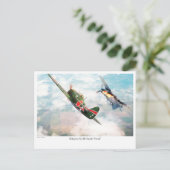 航空芸術はがき「中島Ki-84疾風フランク」 ポストカード (スタンド正面)