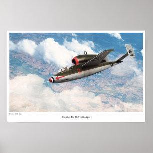 航空芸術ポスター「ハインケルHe 162」 ポスター