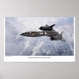 航空芸術ポスター「ロッキードSR-71ブラックバード」 ポスター