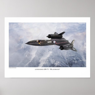 航空芸術ポスター「ロッキードSR-71ブラックバード」 ポスター