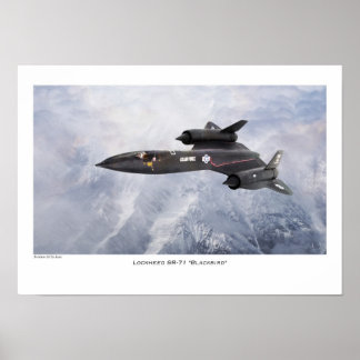 航空芸術ポスター「ロッキードSR-71ブラックバード」 ポスター