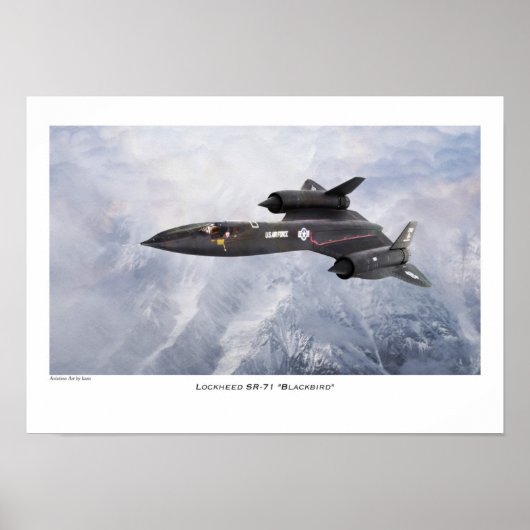航空芸術ポスター「ロッキードSR-71ブラックバード」 ポスター (正面)