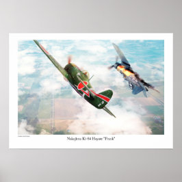 航空芸術ポスター「中島Ki-84疾風フランク」 ポスター